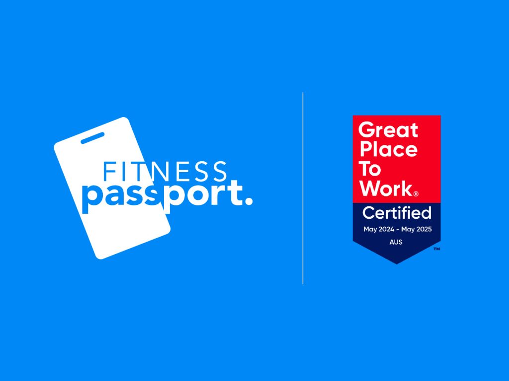 Fitness Passport Logo and Great Place To Work Badge
